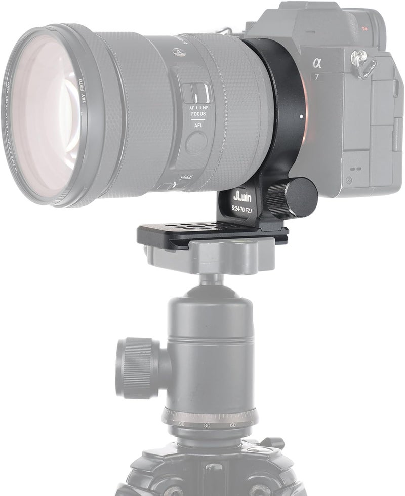 FOEASY Foto4easy Lens Collar Tripod Mount Ring for Sigma 24-70mm f/2.8 DG DN II Art Lens (E-Mount),Bottom with Quick Release Plate for Arca-Type Clamp - Image 5